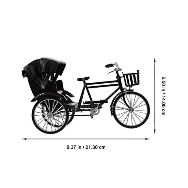 Docka Retro Motorcykel Modell Järn Dekorativ Cykel Klassisk Cykelskulptur Antik Fordonssamling