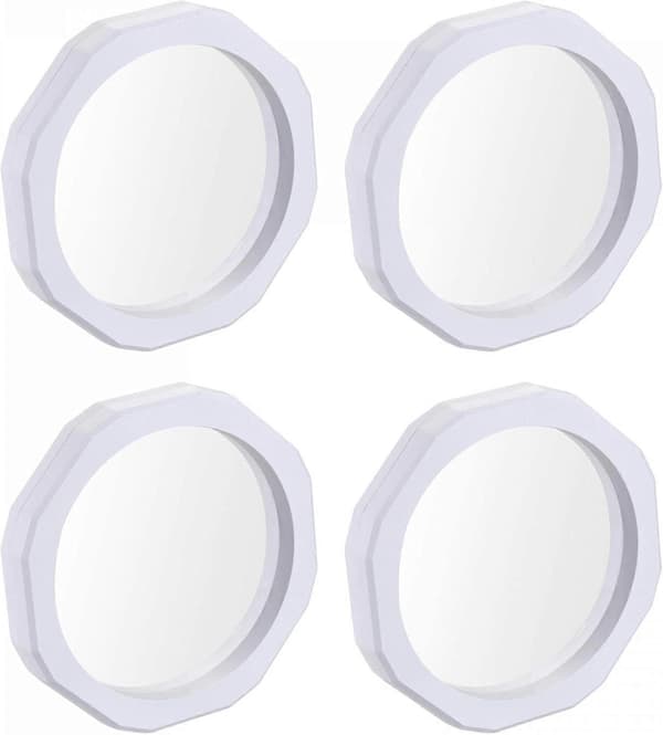 Flytande tunnfilmsdisplaybox, ABS-ram displayfodralhållare 12,8 cm x 2 cm Vit