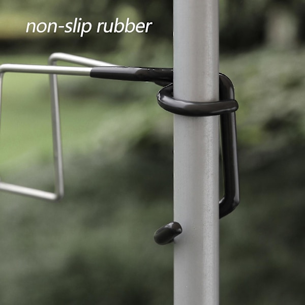 2 stk./sæt Udendørs Camping Lanterne Krog Hænger, Rustfrit Stål Lampe Hænger Stativ