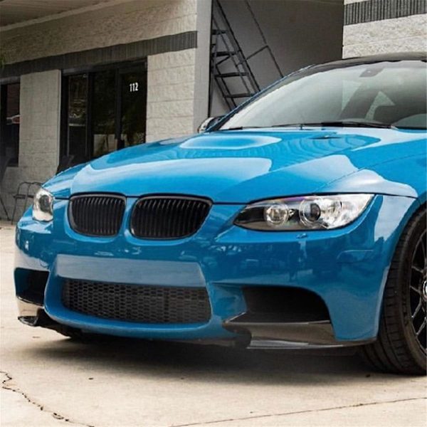 For 3 Series E90 E91 E92 E93 M3 2006-2013 Frontkofanger Læbe Vinkel Diffuser Splitter Spoiler Beskytter Blank Sort