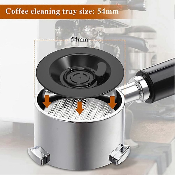 Silikonrengöringsdisk 4 st Espresso Backflush för espressomaskiner Kompatibel med rengöringstabletter