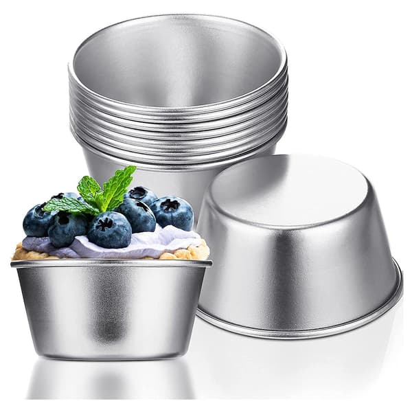 10 stk Puddingkopp Mini sjokoladekake Cookie Puddingform Rund Ikke-klebende Eggetartform Baking