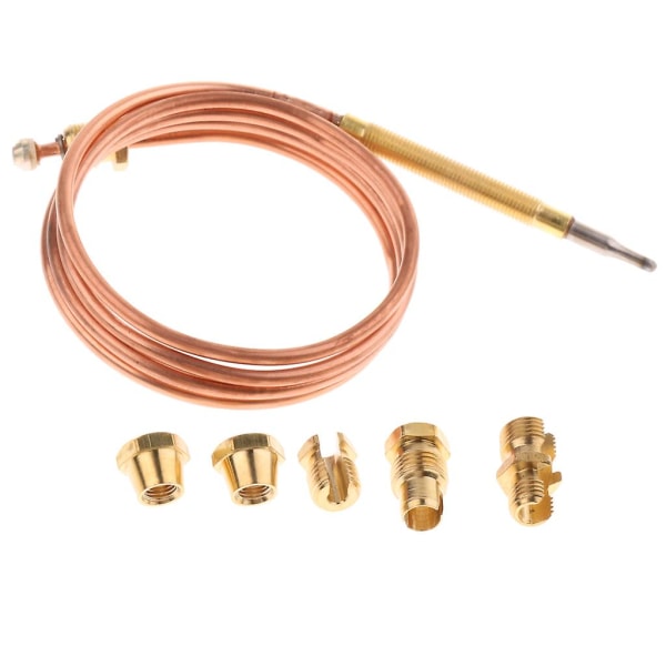 90cm Thermocouple Replacement Set For Gas Furnaces Boilers Water Heaters  Head Size: M6*075; Tail Thread: M9*1