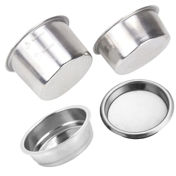 4 stk 51mm Kaffe Filtererstatning Filterkurv For Kaffe Bunnløs Portafilter For Espresso Ma