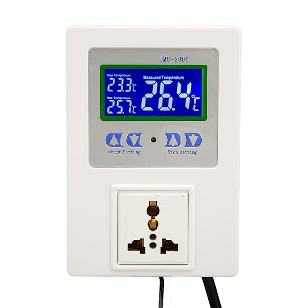 Digital Temperaturregulator LCD Display Varme Køle Termostat Controller til Reptil Akvarium 110?240V AU Stik