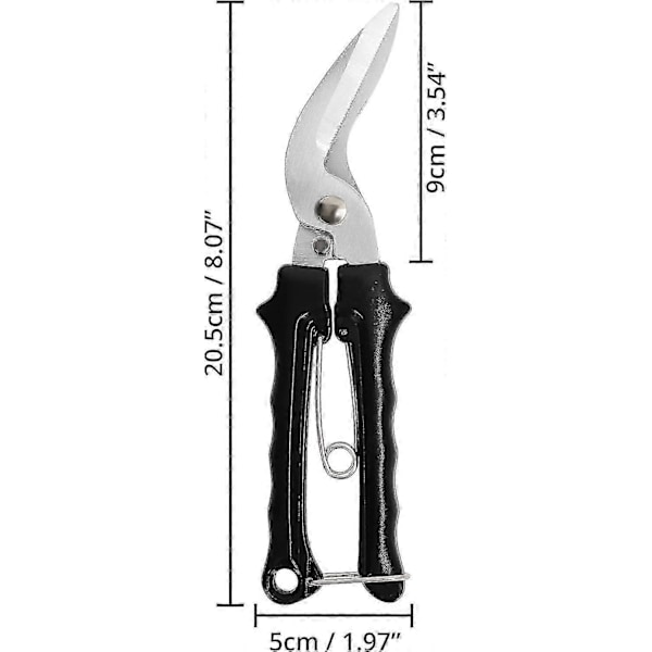 Kraftige Tæppesakse - 20,5 cm / 8,07 tommer Multipurpose Saks - Rustfrit Stål Industrielt Skarpt Blad til Tæppe, Pap, Stof