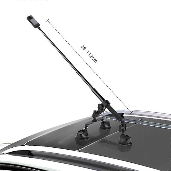 Bil Sugkoppsfäste Kit med Osynlig Selfie Stick Kulhuvudadapter för Insta360 X4 X3 Action Ca