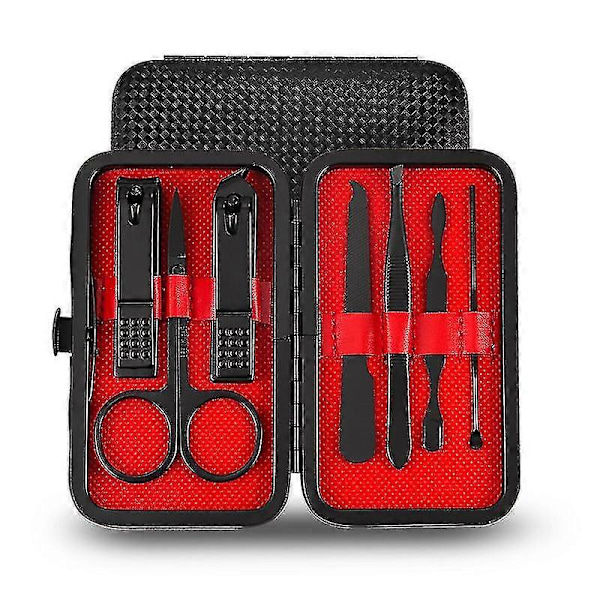 Nagelklippare Set Pedikyr Set Portabel Resehygienkit Rostfritt Stål Nagelknipsare Verktygsset -T