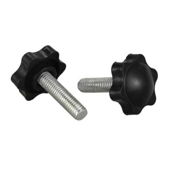 8 stk. sorte reservedele M8 X 30 mm han gevind riflede greb stjerneknop