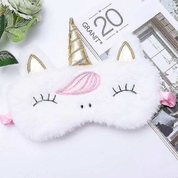 2 st 3D Reseögonmasker, Sovögonmasker, Plysch Sovögonmasker