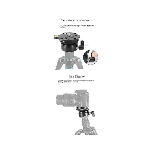 Universell Multifunksjonell Horisontal Justeringssete Panoramisk Hode Stativ Dslr Kamera Justeringsbord Dome Base, B