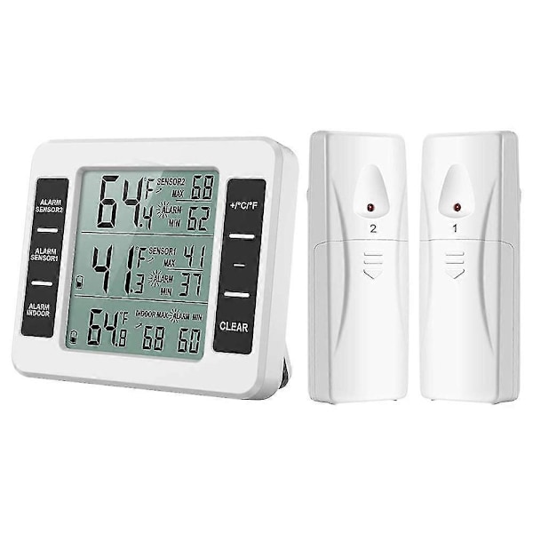 Opgraderet version køleskabs termometer trådløs digital fryser