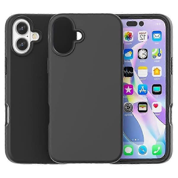 For iPhone 16 Plus-deksel TPU + PC Matt gjennomskinnelig telefonbakdeksel -