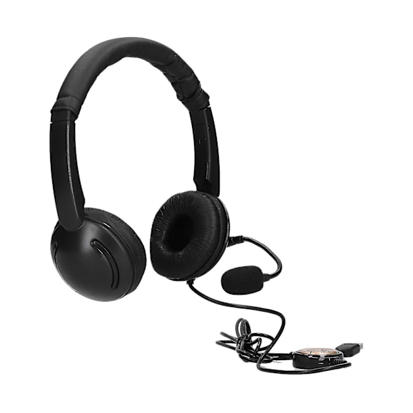 Trådbundet USB-telefonheadset med mikrofon - Perfekt för callcenterverksamhet och webbinarier