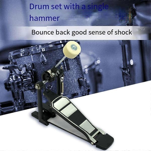 Trommesettpedaler Heavy Duty Single Bass Drum Pedal for Drum Beginner