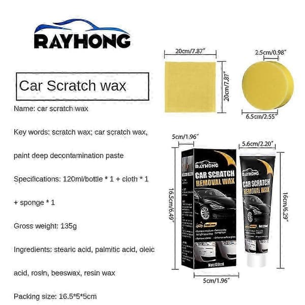Bil Fjerningssett - Ripe Reparer Maling Karosseri Compound Paste Touch Up Clear Remover
