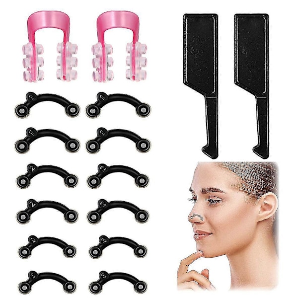 Osynlig Näslyftklämma Forma Verktyg Hook Rakning Kit (2 st)