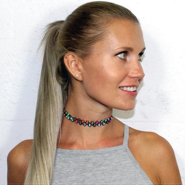 12-pack Choker Halsband Gotisk Henna Tatuering Stretch Elastisk Plast Smycken Value Pack