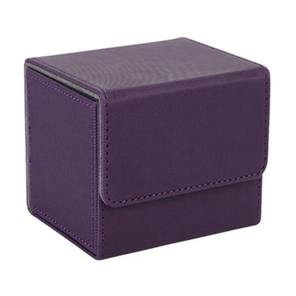 Card Box Side-loading Card Box Deck Case til Yugioh Card Binder Holder 100+, lilla