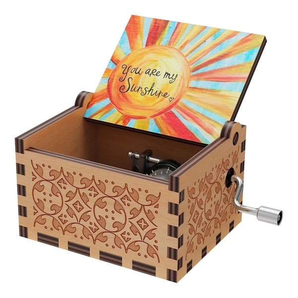 You Are My Sun Shine Wood musikkbokser, vintage Wooden Sunshine Musical Box gaver til bursdag/valent