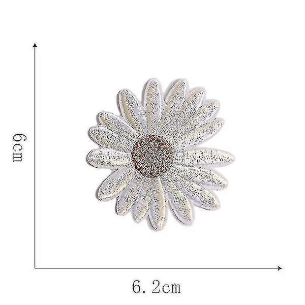 36 stk. Blomst Applikationer Patches Strygning Broderet Patches Blandet Farve Ha