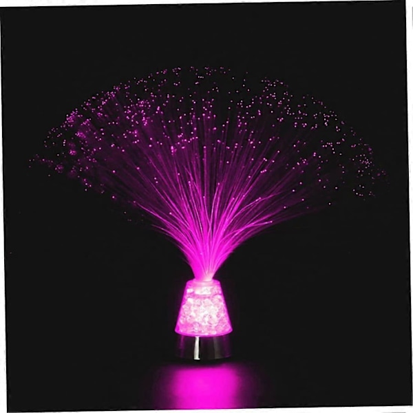 Fiberoptisk Lampe LED Farveskiftende Natlampe Stemningsafslappende Lys med USB