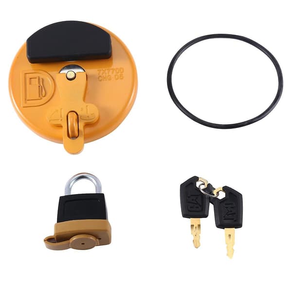 Låsbar bränsletanklock med hänglås 7X7700 för grävmaskin D6R D5C 311D 312D 320C 320D 321D 323D