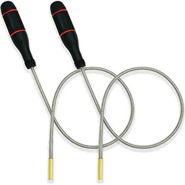 2pcs Flexible Magnetic Pickup Tool, 23.6inch Long Flexible Bend-it Magnet Snake Pickup, Bendable Magnetic Pickup 2lb