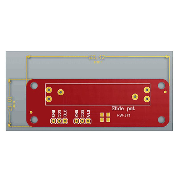 Mini Slide Potentiometri 10K lineaarinen moduuli kaksoislähtö Mcu Arm AVR elektroniselle lohkolle yhdelle