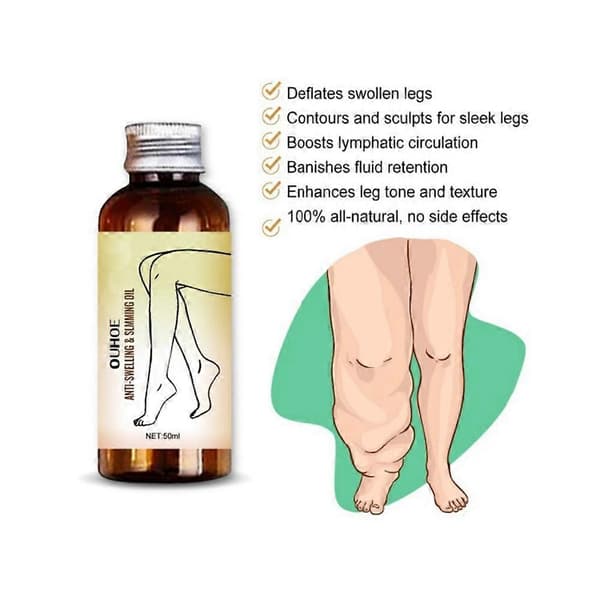 Anti-hævelse slankeolie Swellclear massageolie til ben og fødder 2pcs