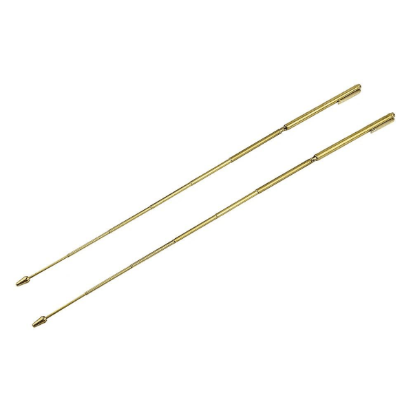 Divining Detector - Sauvaustikut, Paikannustikut, Testimittarit, Joustavat Paikannustikut, 2 kpl, 57 cm, Säädettävät, Messinki, Kulta