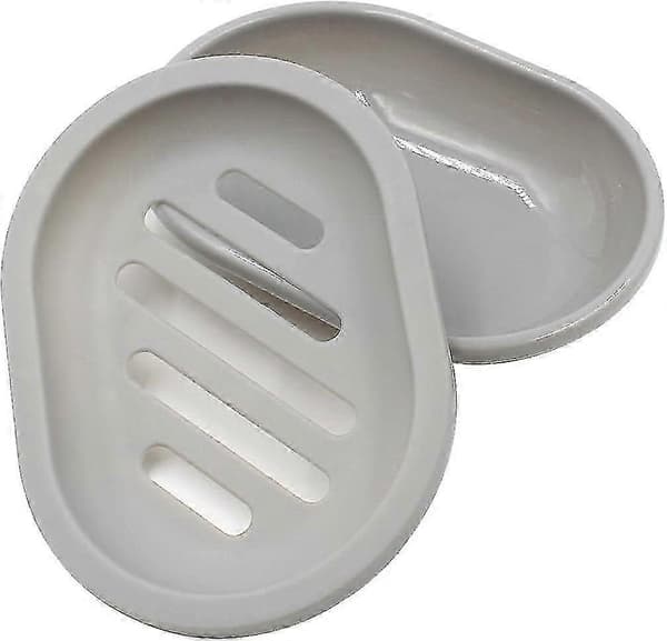Tvålkopp med Avrinning - 2-pack, Grå [jkw]