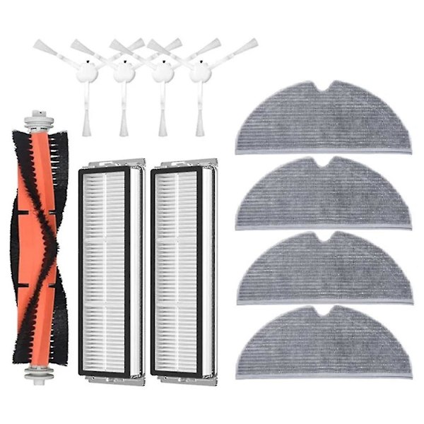 Til 1c 1t Til F9 Hepa Filter Hoved Sidebørste Moppeklud Robotstøvsuger Tilbehør, hvid