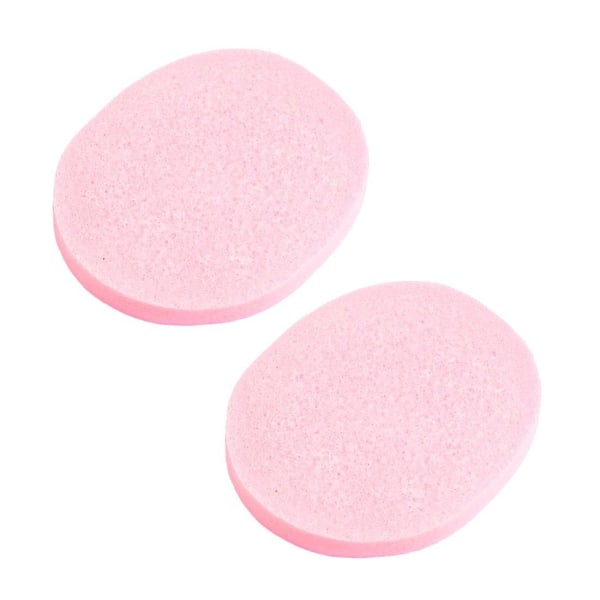 2 st Cosmetic Oval Rosa Svamp Ansiktstvätt Rengöringsdynor