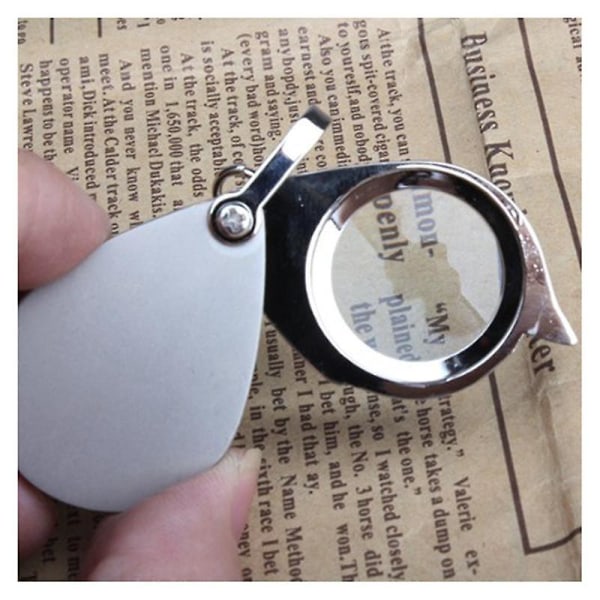 3 kpl 30 mm 3x tasku taitettava suurennuslasi lukusuurennuslasiluuppi avaimenperällä hopea