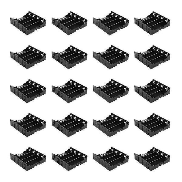 20 stk Batteriholderboks Sort til 4x 13.7v 18650 Batteri