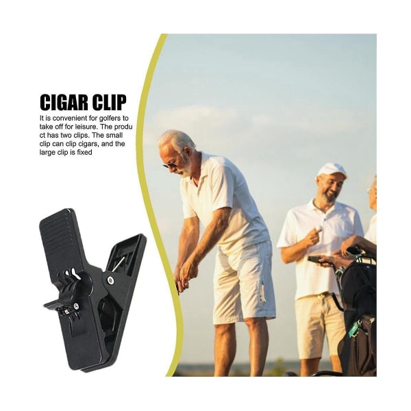 Golf Cigarer Clip Cigar Holder Golf Clamp Golfvogn Clip Golfer Trainer Holder Aftagelig golf