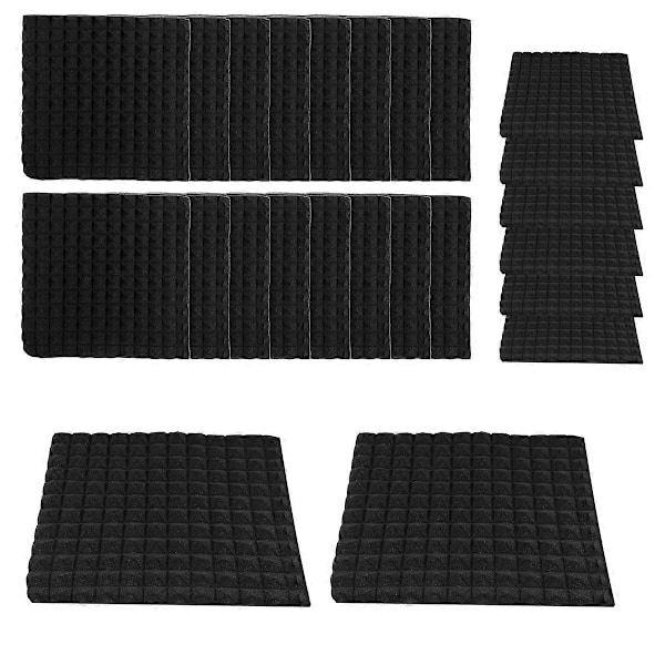 24 stk. 30X30X2,5 cm Lydisolering Isolationsskum Lydisoleringsskum