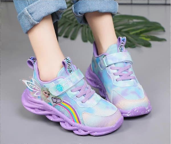 Barn LED Lysende Sko Sneakers Blinkende Barn Jenter Lysende Treningssko Størrelse