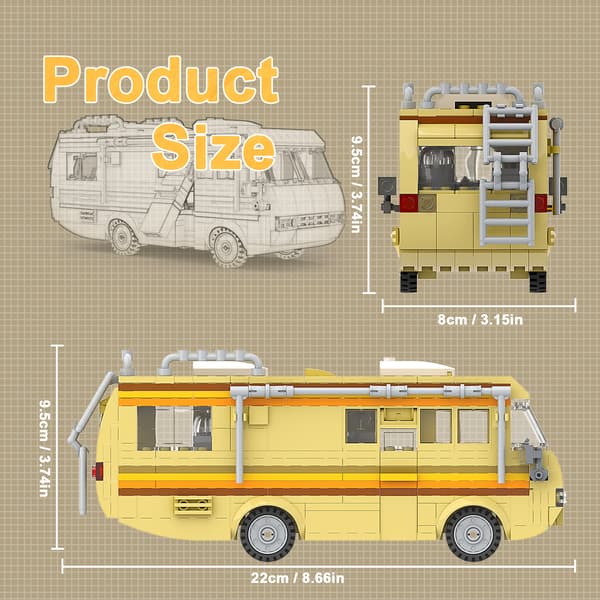 Byggeklods legetøjsbiler, Breaking Bad RV-model, pædagogiske byggeklodser