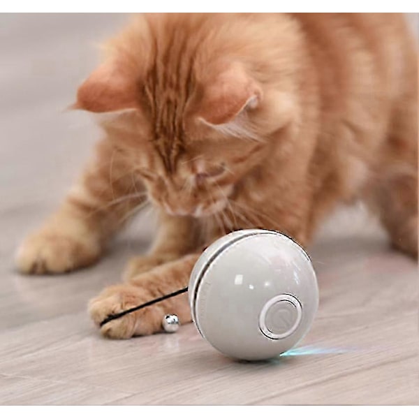 Smart USB Opladnings Laser Sjov Kat Legetøjsbold - Kæledyr Kat Legetøj (grå)