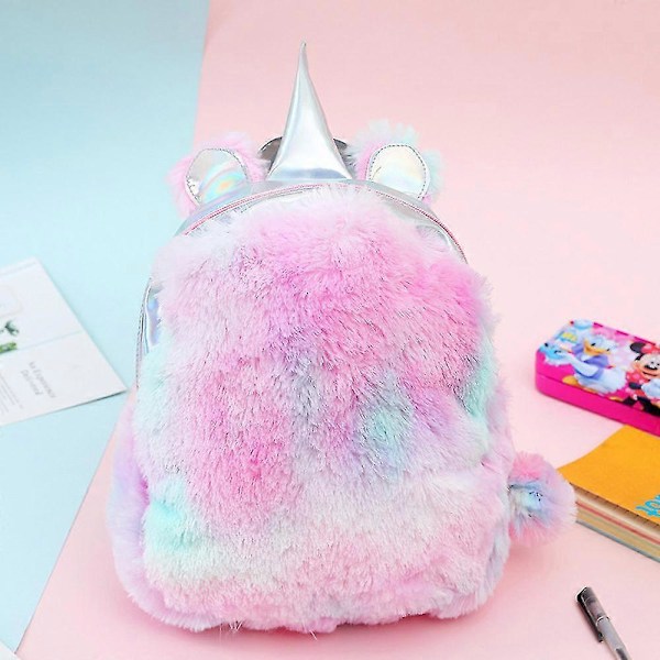 Dam Tjej Färgstark Ryggsäck Student Enfärgad Rese Skol Crossbody Väska