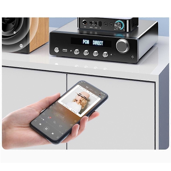 Bluetooth Audio Receiver Transmitter NFC AUX 2RCA U-Disk TF 6.5 Mic Coaxial Optical DSP Decoding HIFI Trådløs Adapter A