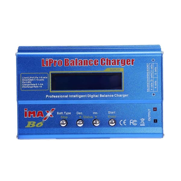 iMax B6 Digital LCD RC Lipo NiMh Batteri Balanselader tilbehør
