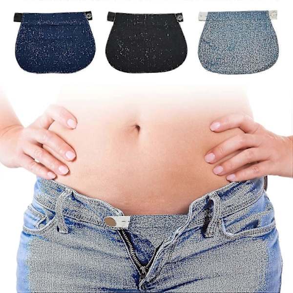 4-delat Denim Bälte, Justerbart Förlängningsbälte, Elastiskt Byxförlängningsbälte För Gravida Kvinnor, Elastisk Förlängning