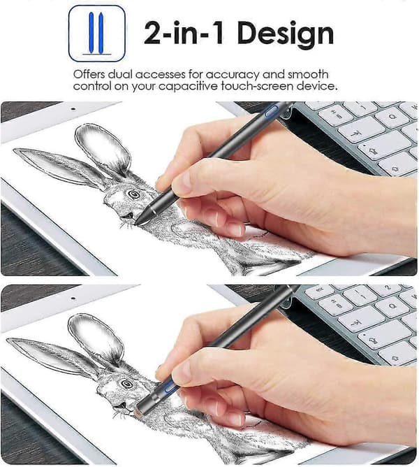 Touch Penna, Tablet Stylus, 2-i-1 Universal Hög Känslighet 1.5mm Touch Stylus