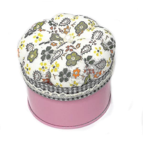 Gresskar Sy Kit Blikk Needlework Nålepute Sett Syverktøy Oppbevaring Pute
