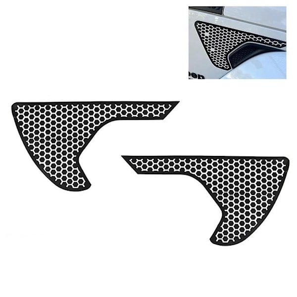 Sideventil Honeycomb Decals, forskåret sort PVC-sticker til JL / JT 2018-2024