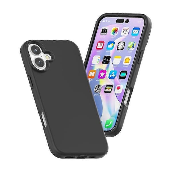Til iPhone 16 Plus etui TPU + PC mat gennemsigtigt telefonbagcover -