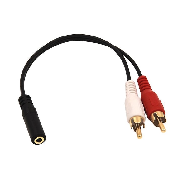 3,5 mm naar 2 RCA-stereo Y-kabel, 10-pakk, goudgeplateerde adapter voor tv, smartphone, mp3, tablet